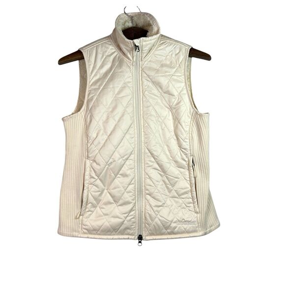 L.L Bean Cream Sherpa Lined Vest Quilted Size XSP - Picture 1 of 9